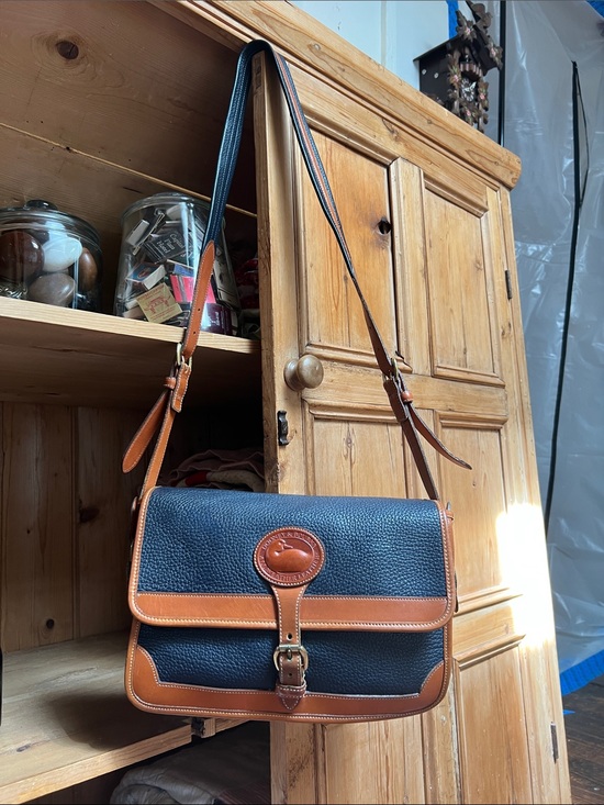 Dooney & Bourke Handbags - Dooney & Bourke Surry All Weather Leather Navy Crossbody